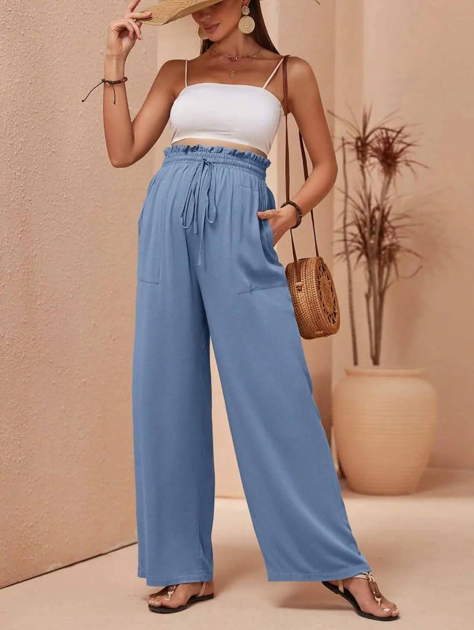 Patalon large bleu roi