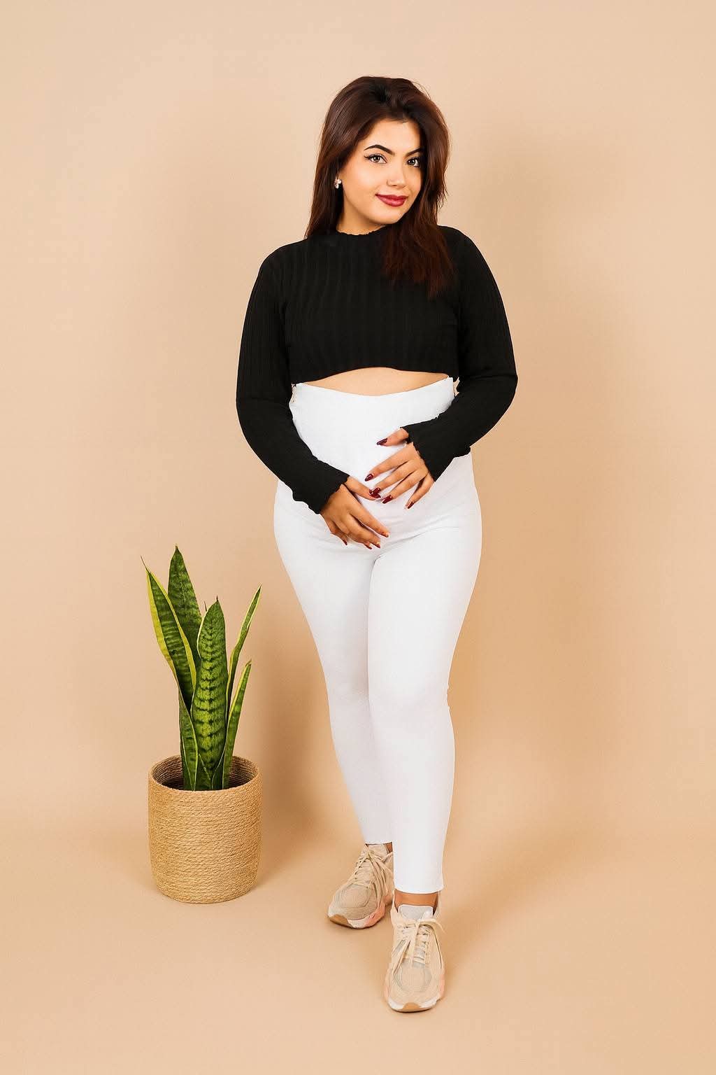 legging de grossesse blanc